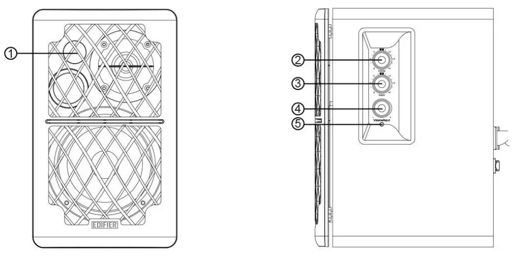 EDIFIER Powered Bluetooth Speaker Speaker Controls 1