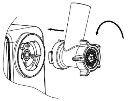 amzchef P 002B Meat Grinder Attachment - anticlockwise