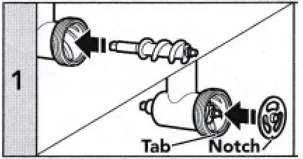 amzchef P 002B Meat Grinder Attachment - screw