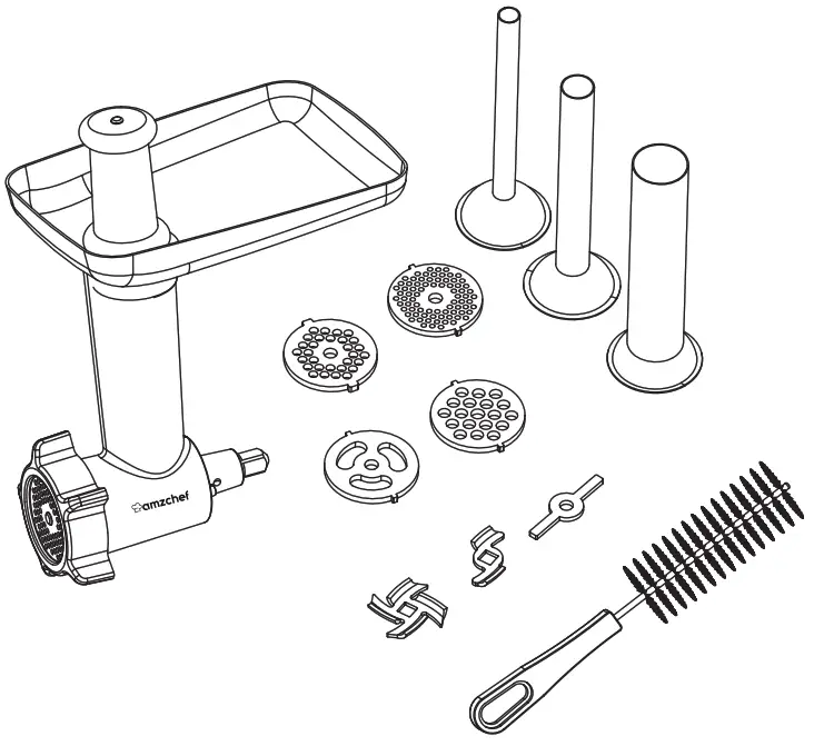 amzchef P 002B Meat Grinder Attachment