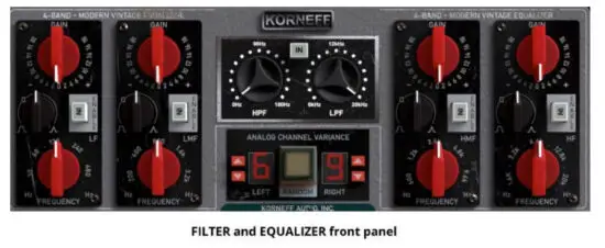 KORNEFF AIP 1 1 Amplified Instrument Processor - EQUALIZATION SECTION