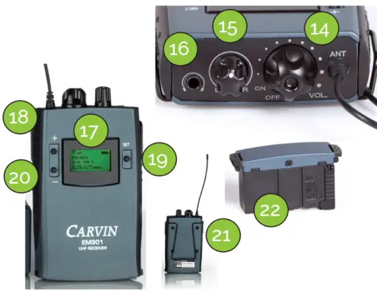 CARVIN audio EM900 Wireless In Ear Personal Monitor System - 10
