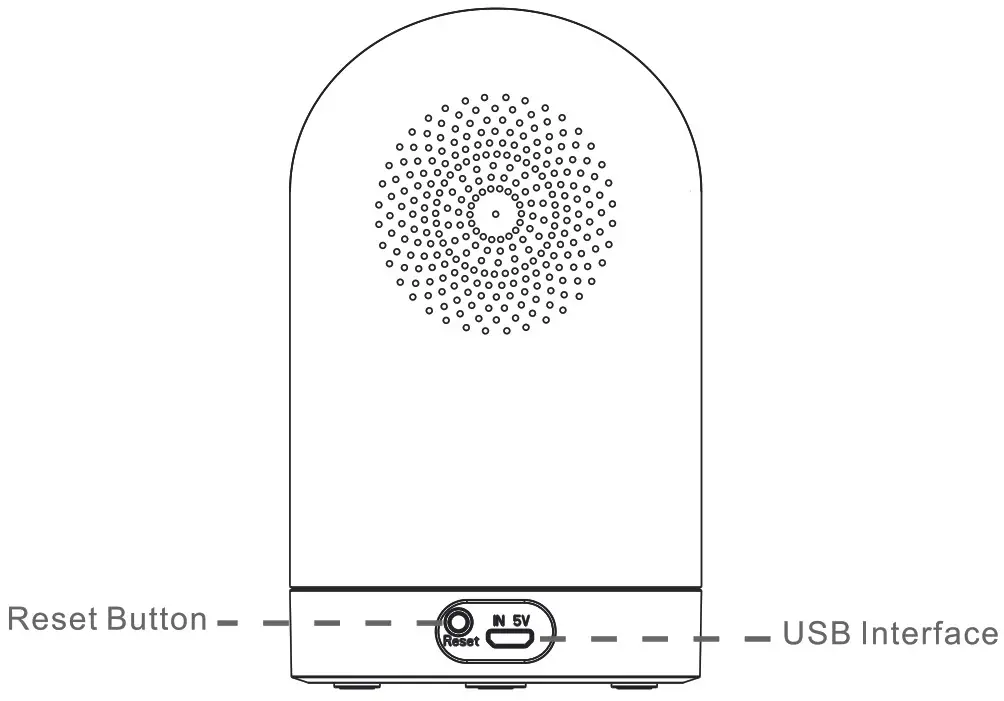 OREST Keen Wireless Charging Desk Clock-- back
