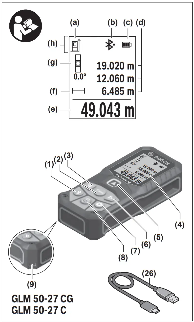 BOSCH 50 27 CG GLM Professional Laser Range Finder - fig