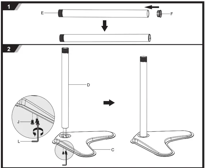 V7 support DS1FSDS Dual Stack Monitor Table Stand - Product Overview 3