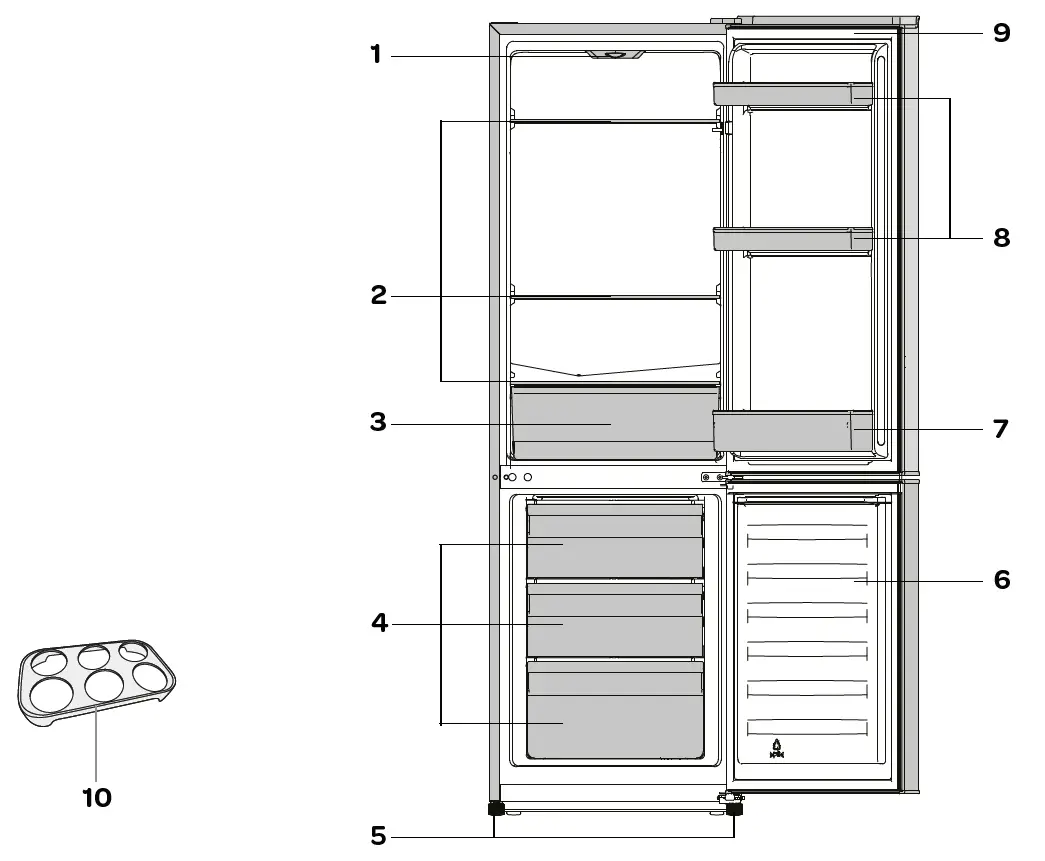INVENTUM-KV1615W-Combi-Refrigerator-Freezer-FIG-2