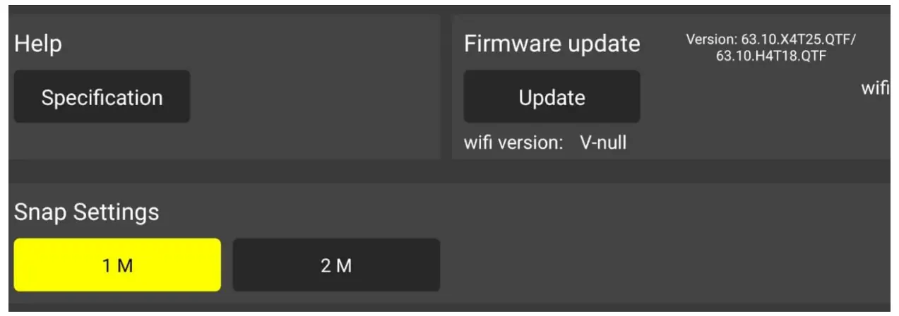 PRO FLIGHT Remote Control - WI-FI SETTINGS 2