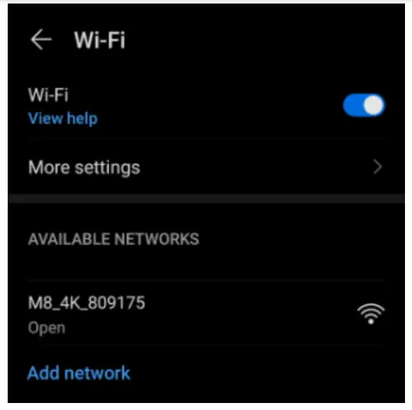 PRO FLIGHT Remote Control - WI-FI SETTINGS