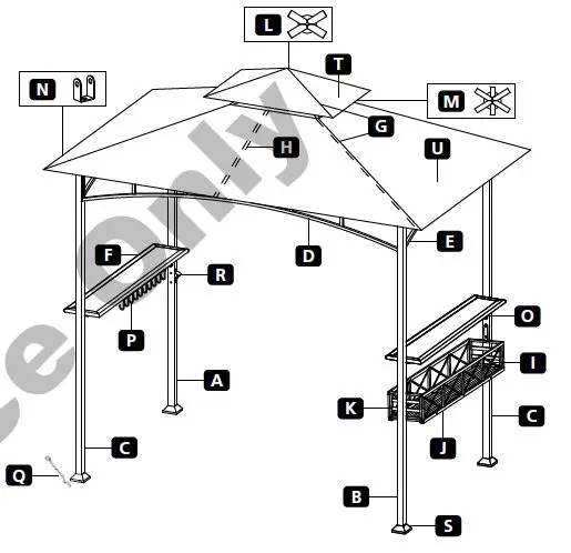 belavi 43472 Grill Gazebo-1