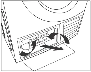 Midea Condenser Dryer 7kg - ntenance flap