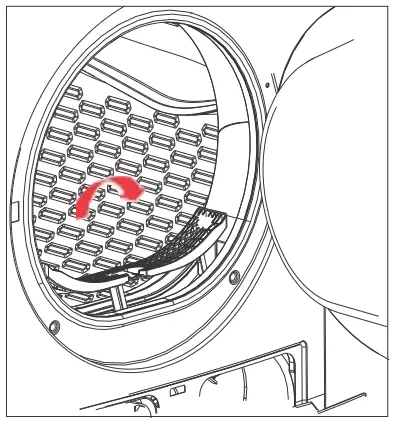 Midea Condenser Dryer 7kg - out the lint filte