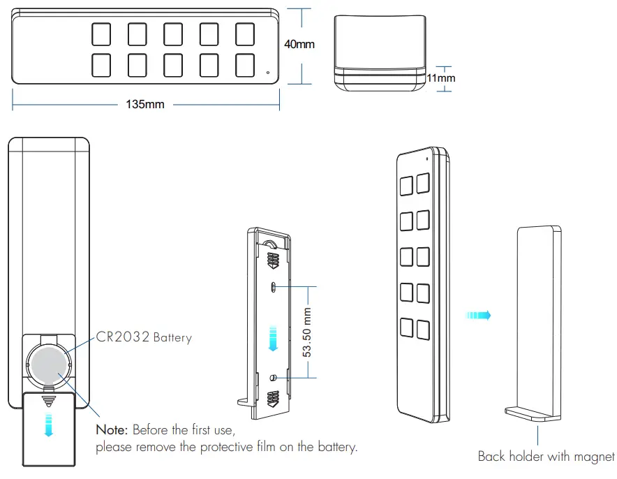 SAGE-LU-MEI-R1-10-Key-RF-Remote-Controller-fig-3