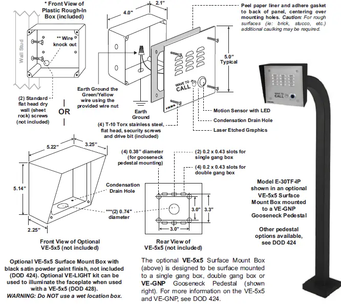 VIKING 32TF-IP Touch-Free VoIP Entry Phones 02