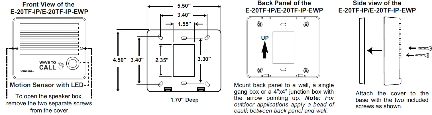 VIKING 32TF-IP Touch-Free VoIP Entry Phones 04