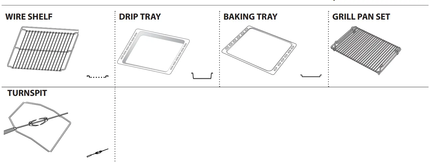 Hotpoint SI5 854 P IX Electric Single Built in Oven - ACCESSORIES