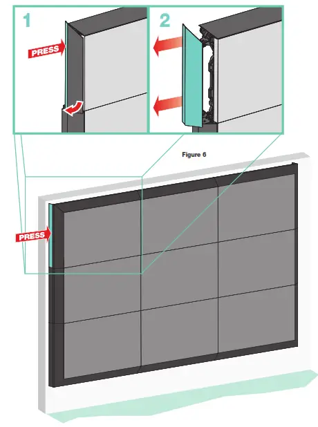 BARCO UNI-0005 55 Inch Bezel-less Tiled LCD Video Wall Platform - Removing SmartTrim Panels