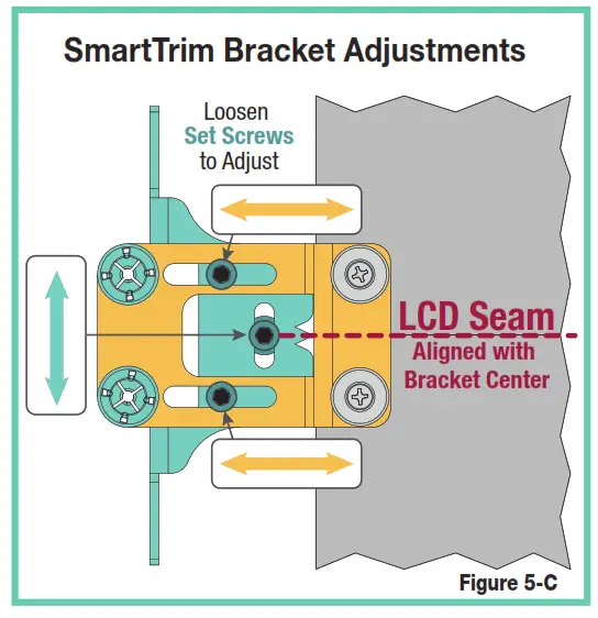 BARCO UNI-0005 55 Inch Bezel-less Tiled LCD Video Wall Platform - SmartTrim Bracket Adjustments
