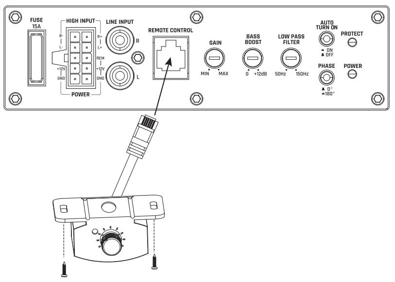 JBL Basspro Nano 6 Inch Powered Subwoofer - CONTROL MODULE