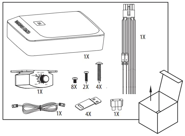 JBL Basspro Nano 6 Inch Powered Subwoofer - WHAT’S IN THE BOX