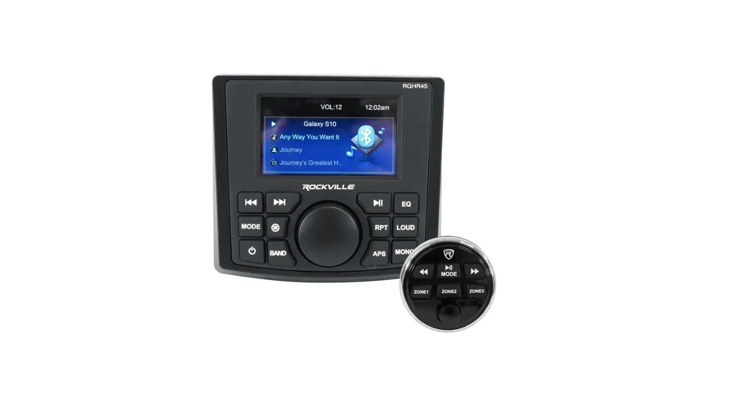 Rockville Rghr51 5 Zone Single Din Marine Receiver With Bluetooth Owner's Manual