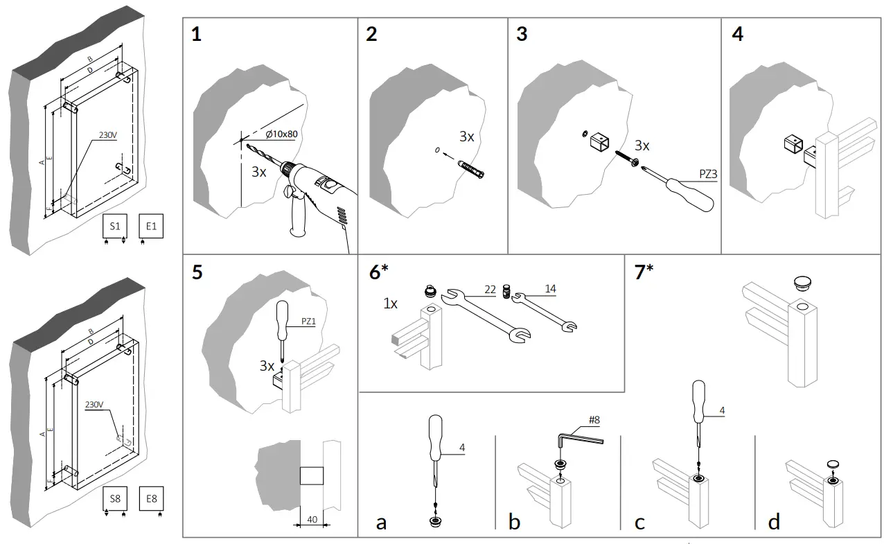 TERMA-Alex-ONE-1140x500mm-Electric-Towel-Rail-FIG-3