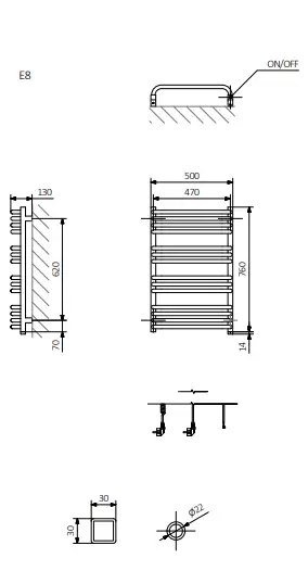 TERMA-Alex-ONE-760x500mm-Electric-Towel-Rail-FIG-1