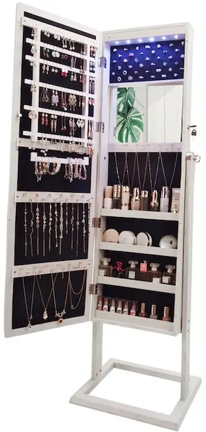 Outopee-302558802571-Jewelry-Armoire-Mirror-Stand-with-LED-product