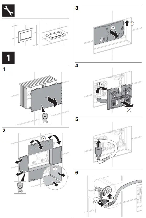GEBERIT Omega20, Omega30 Plates for Wall Hung-fig2