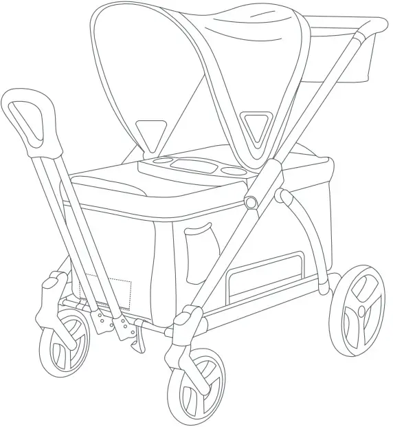babytrend WG01XXXM MUV Expedition 2 in 1 Stoller Wagon Pro