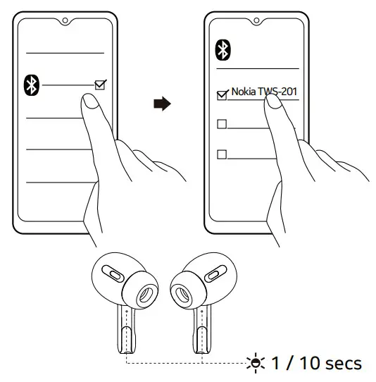 NOKIA TWS-201 Go Earbuds+ Wireless Earbuds - Figure 3