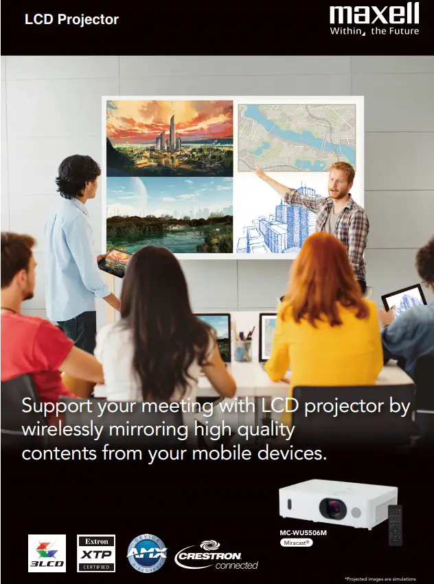 Maxell MC-WU5506M LCD Projector - Zoom Lens