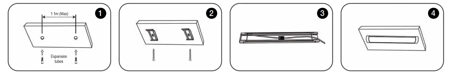 eurotech lighting SLIMBATTEN Sarah Slim LED Batten Light - slim LED batten