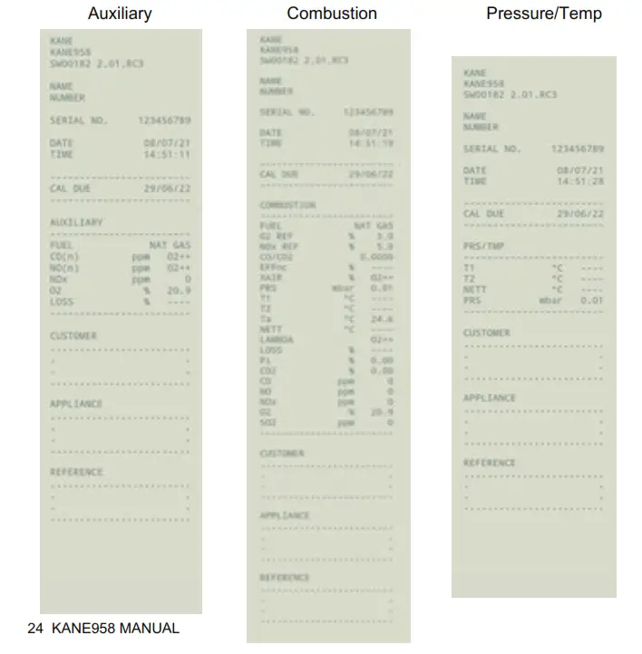 UEI KANE958 Flue Gas Analyser - fig 39