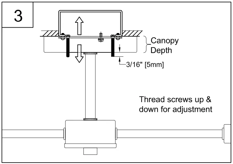 PROGRESS LIGHTING P350219Delayne 16 in. 5-Light Matte Black Semi-Flush Mount Light with Etched Glass Shades - fig 4
