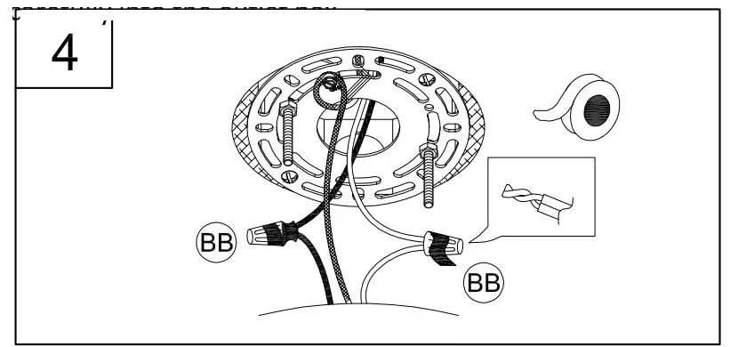 PROGRESS LIGHTING P350219Delayne 16 in. 5-Light Matte Black Semi-Flush Mount Light with Etched Glass Shades - fig 5
