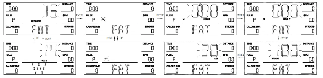 SUNNY SF-RW5983 Carbon Premium Air Magnetic Rowing Machine  body fat (program 13)