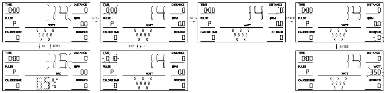 SUNNY SF-RW5983 Carbon Premium Air Magnetic Rowing Machine  watt mode (program 14)