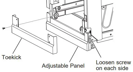 GE APPLIANCES UCG1500 Series 15 Inch Built-In Compactors Instruction Manual - ADJUSTING THE BASE TOEKICK