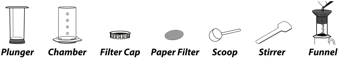 AEROPRESS Hod and Cold Brew Coffee Maker - PARTS