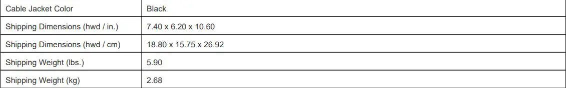 TRIPP-LITE B004-DPUA4-K 4 Port DisplayPort KVM Switch Owner's Manual - Specifications