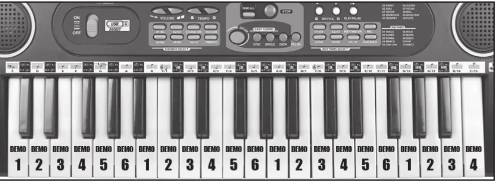 BONTEMPI 15 3780 Digital Keyboard - 9