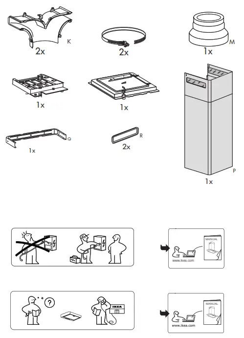 IKEA BALANSERAD Wall Mounted Extractor Hood - 2