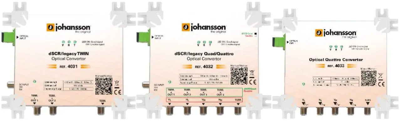 johansson 4031 DSCR/LEGACY TWIN FTU Optical Convertor