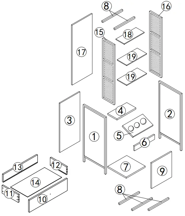 Reshable MR11A0253 Salon Station for Hair Stylist - Discription