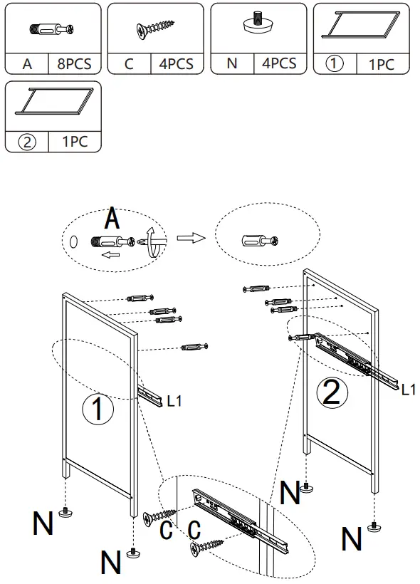 Reshable MR11A0253 Salon Station for Hair Stylist - PRODUCT ASSEMBLY 13