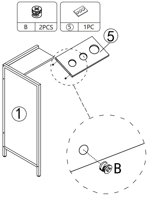Reshable MR11A0253 Salon Station for Hair Stylist - PRODUCT ASSEMBLY 17