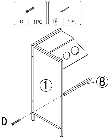 Reshable MR11A0253 Salon Station for Hair Stylist - PRODUCT ASSEMBLY 18