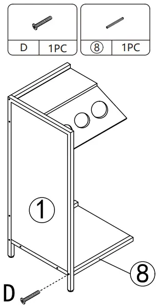 Reshable MR11A0253 Salon Station for Hair Stylist - PRODUCT ASSEMBLY 20