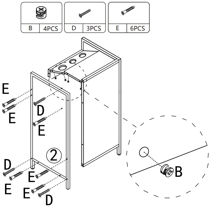 Reshable MR11A0253 Salon Station for Hair Stylist - PRODUCT ASSEMBLY 22