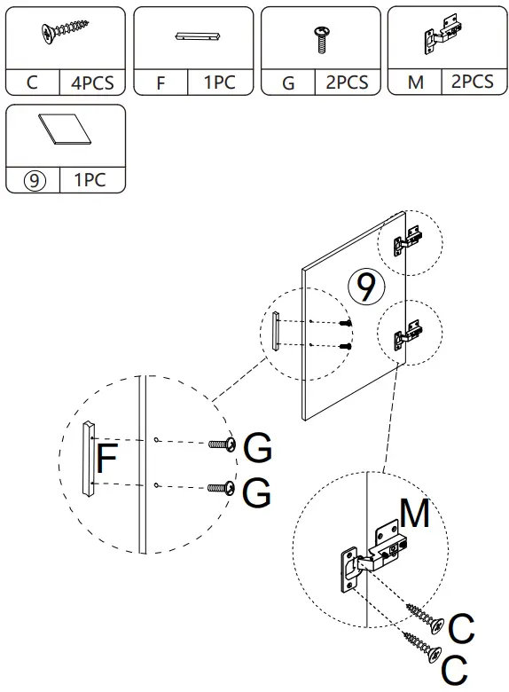 Reshable MR11A0253 Salon Station for Hair Stylist - PRODUCT ASSEMBLY 23